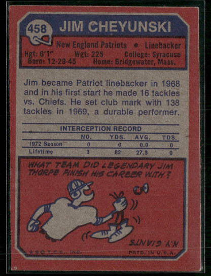 1973 Topps Jim Cheyunski #458