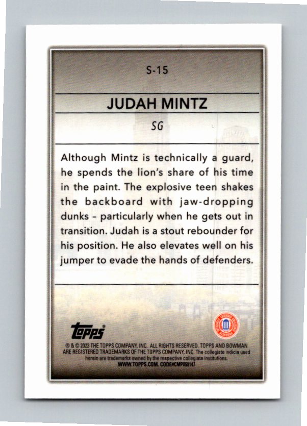 Topps Judah Mintz #S-15 Skyscraping