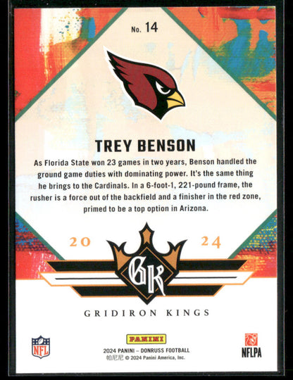 2024 Donruss Trey Benson #14 Diamond Kings Rookie