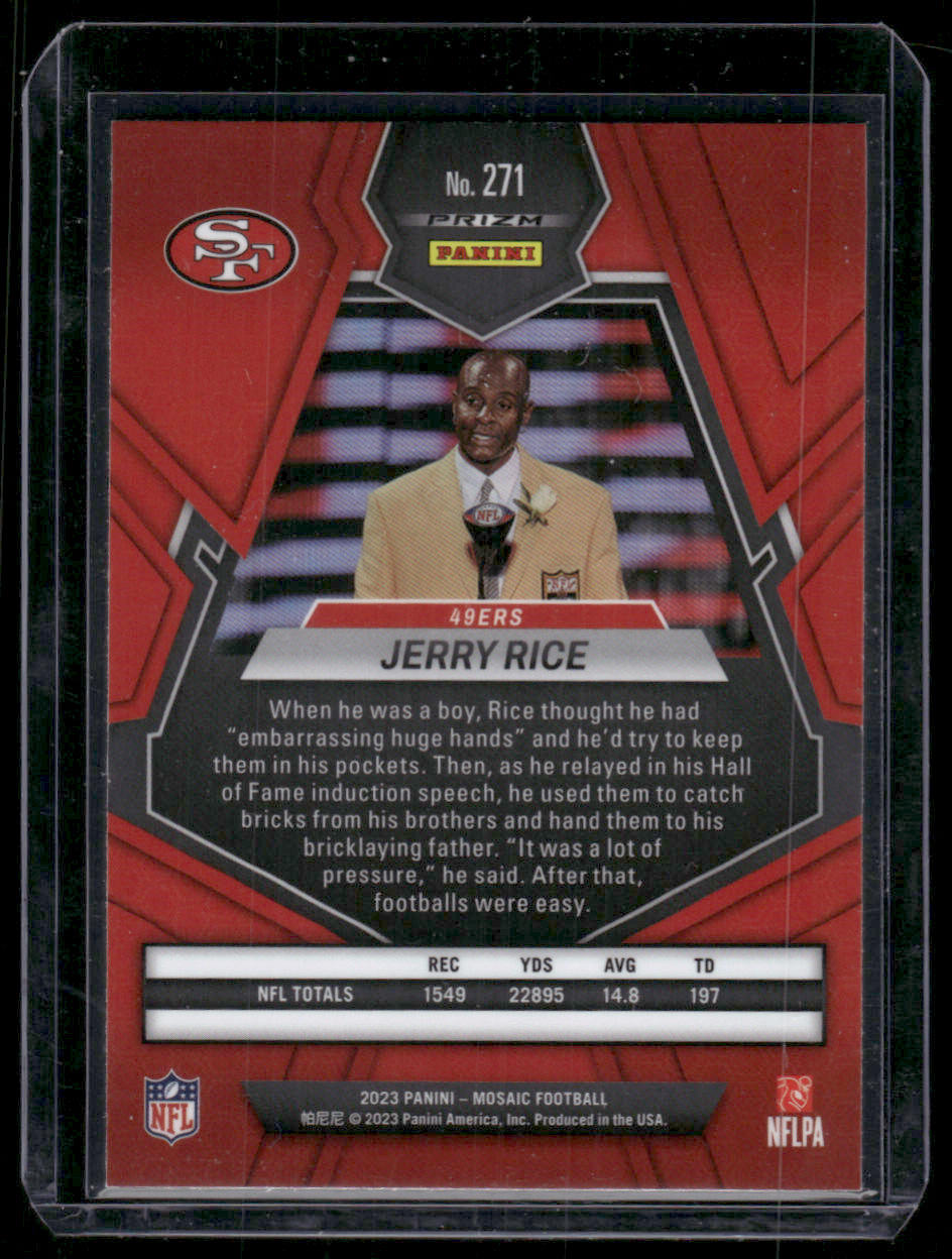 2023 Panini Mosaic Jerry Rice #271 Mozaic