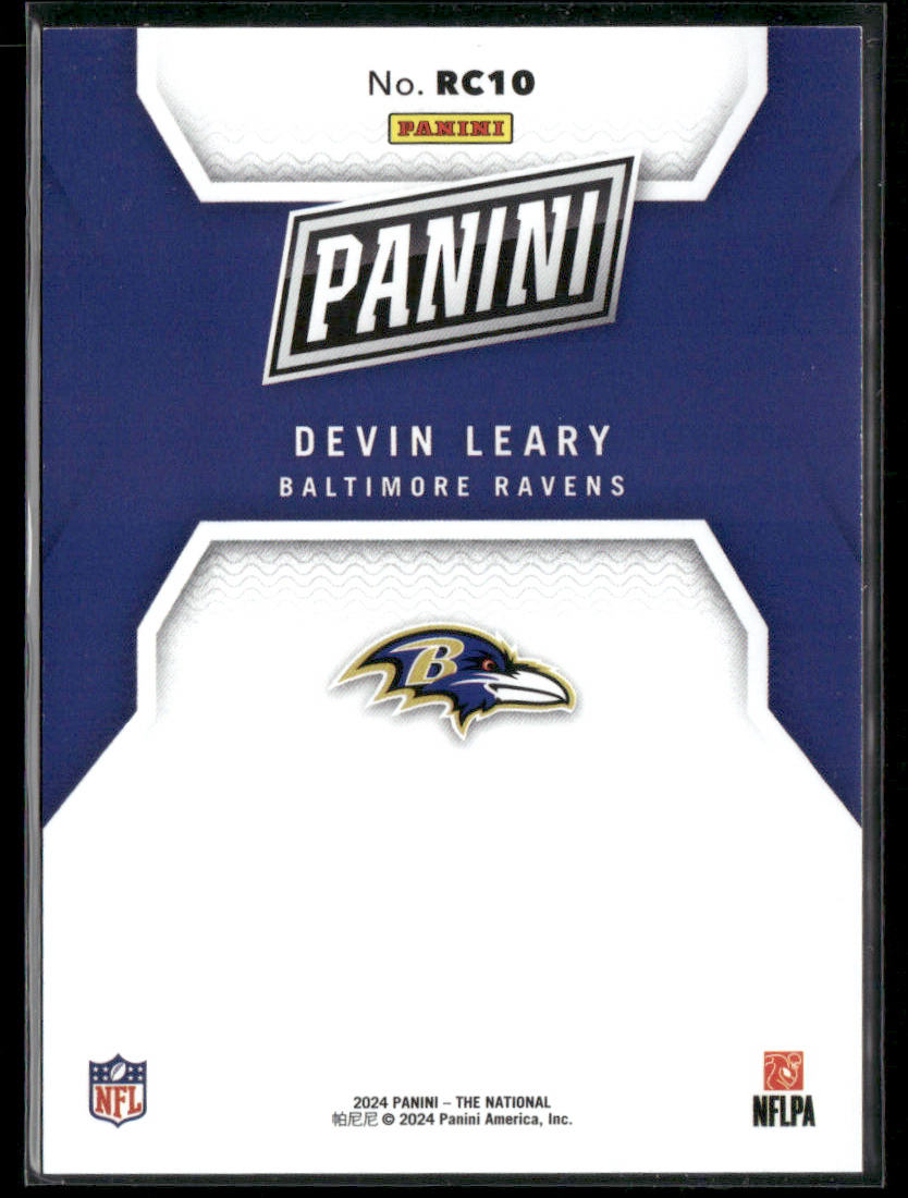 2024 Panini National Devin Leary #RC10 Orange RC /199