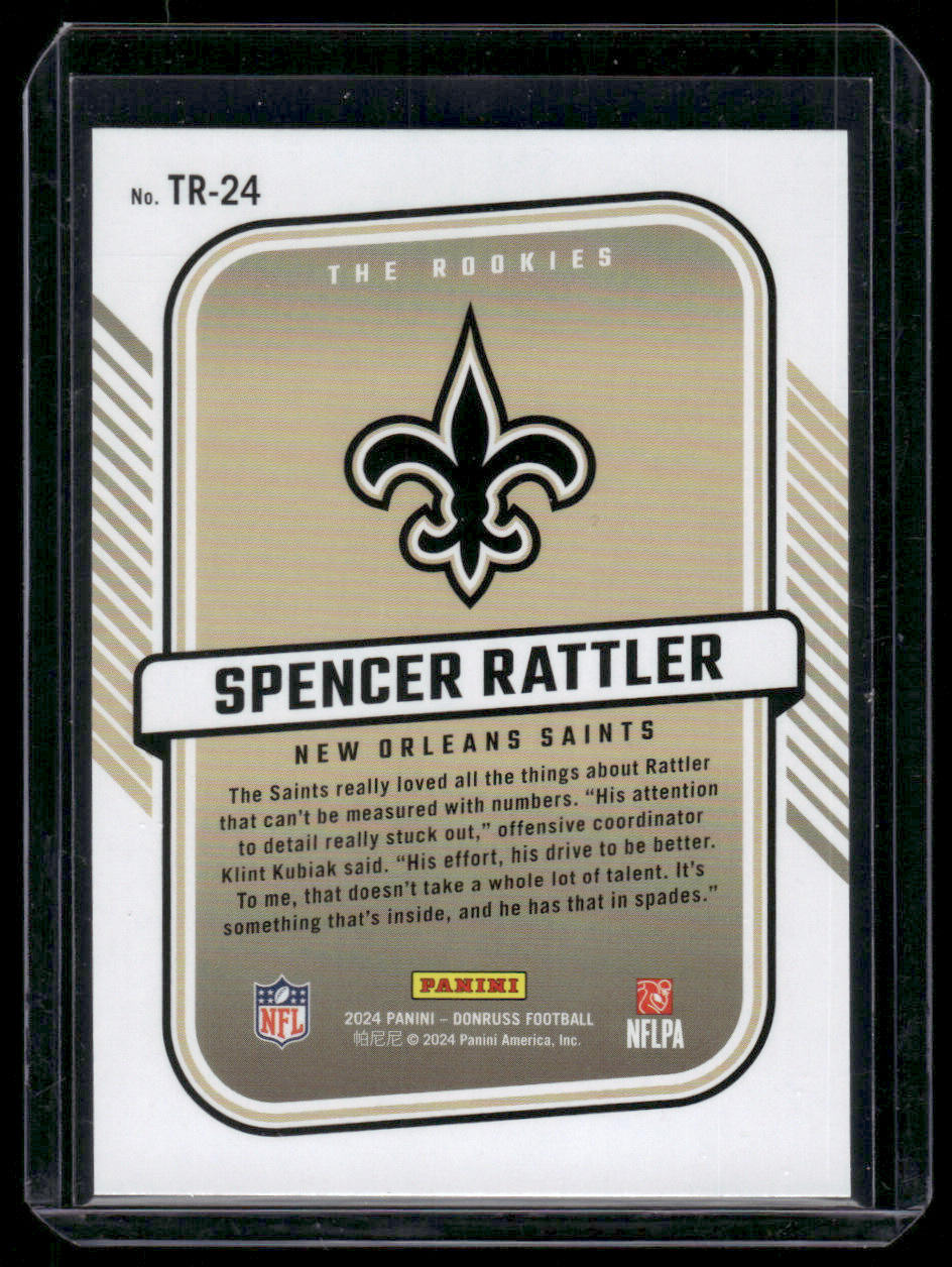 2024 Panini Donruss Spencer Rattler #TR-24 The Rookies