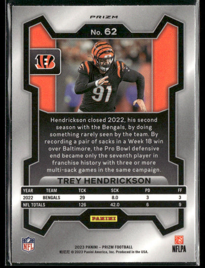 2022 Panini Prizm Trey Hendrickson #62 Silver