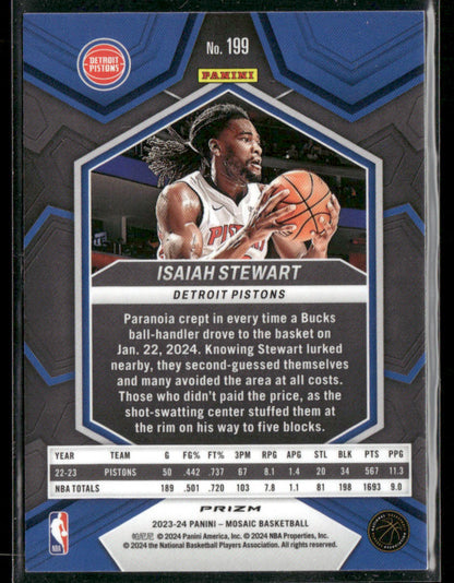 2023-24 Panini Mosaic Isaiah Stewart #199 Silver