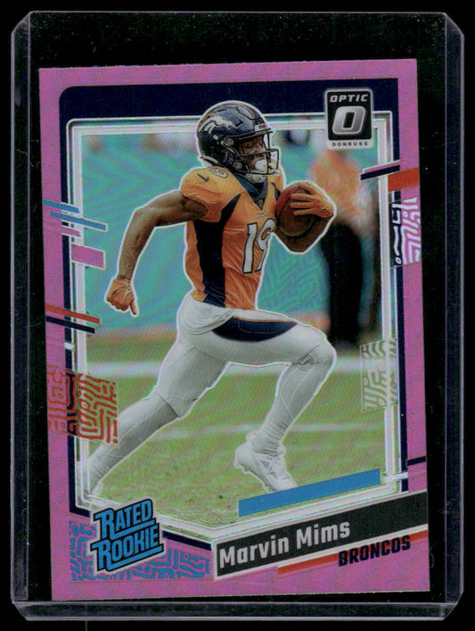 2023 Panini Donruss Optic Marvin Mims #231 Pink Prizm Rated Rookie