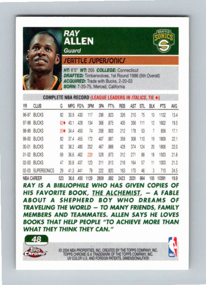 2003 Topps Chrome Ray Allen #48