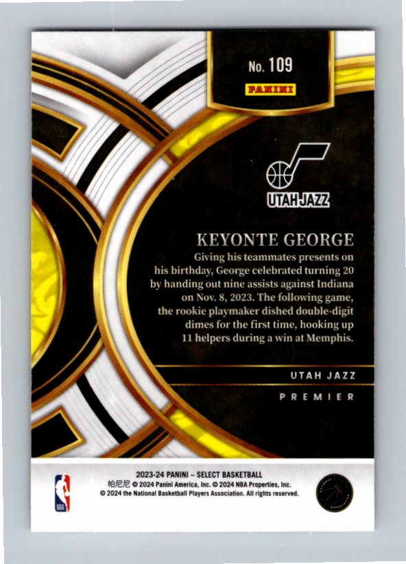 2023 Panini Keyonte George #109 RC