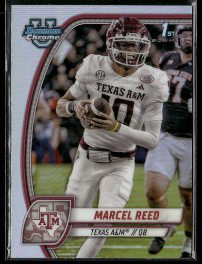 2024 Bowman Chrome University Marcel Reed #173 Refractor 1st Bowman