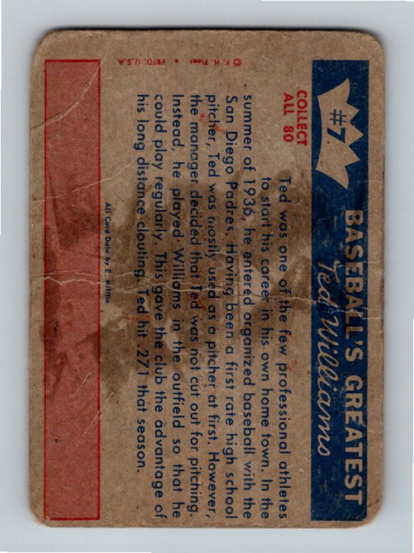 1959 Fleer Ted Williams Ted Williams #7