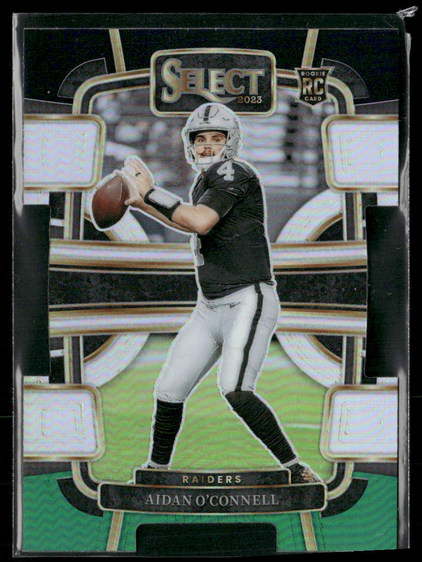 2023 Panini Select Aidan O'Connell #58 Die Cut Black Green RC