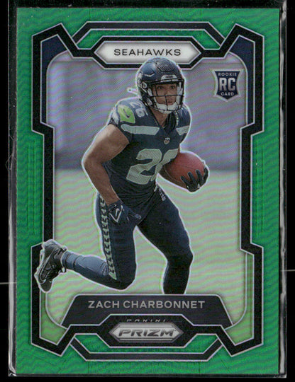 2023 Panini Zach Charbonnet #392 Green Wave Rookie Card