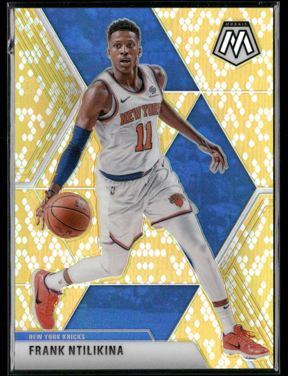 2019-20 Panini Mosaic Basketball Frank Ntilikina #91 Gold Snakeskin 1/8