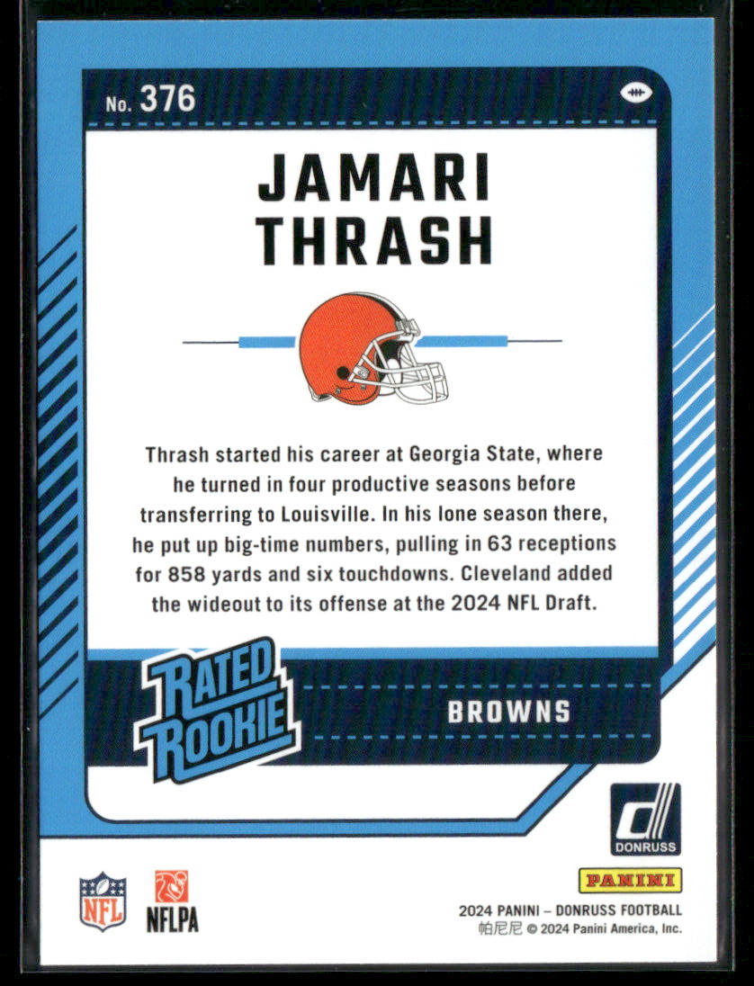 2024 Panini Jamari Thrash #376 Rated rookie red Press Proof