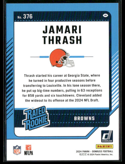 2024 Panini Jamari Thrash #376 Rated rookie red Press Proof