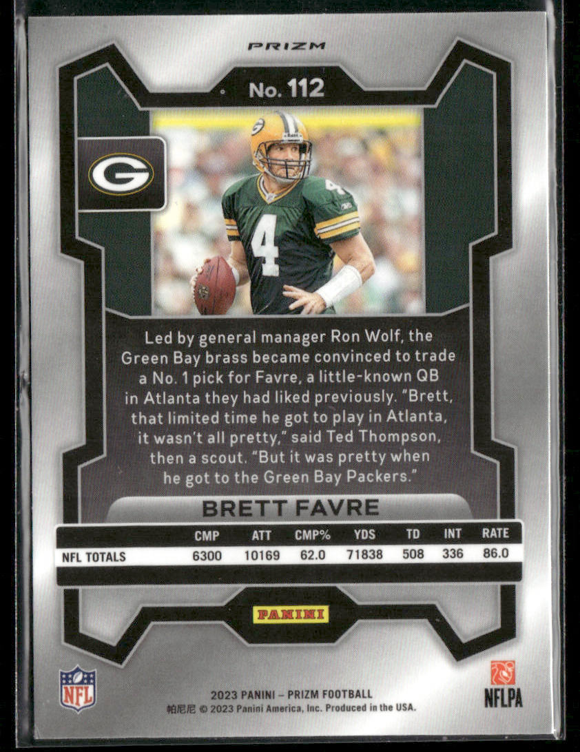 2023 Panini Prizm Brett Favre #112 Orange Velocity