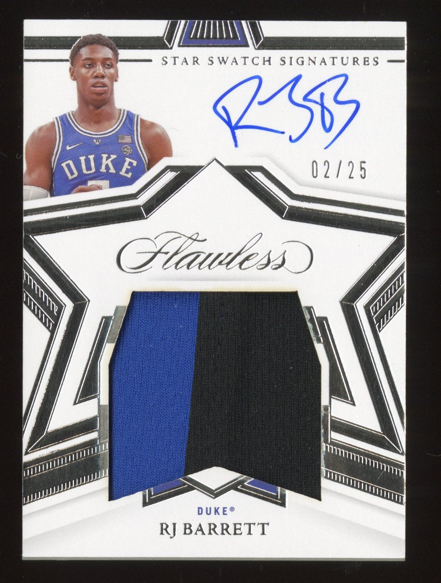 2022 Panini Flawless Collegiate RJ Barrett #SS-RJB Star Swatch Signatures /25