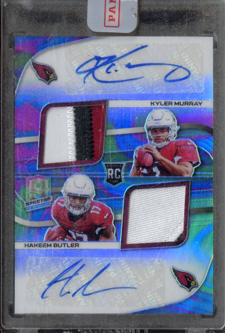 2019 Panini Spectra Kyler Murray Hakeem Butler Dual Rookie Patch Auto RC 2/4