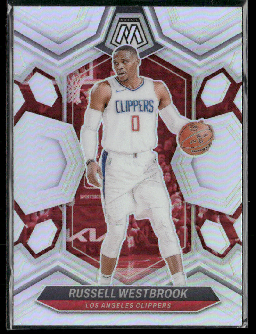 2023-24 Panini Mosaic Russell Westbrook #19 Silver Holo