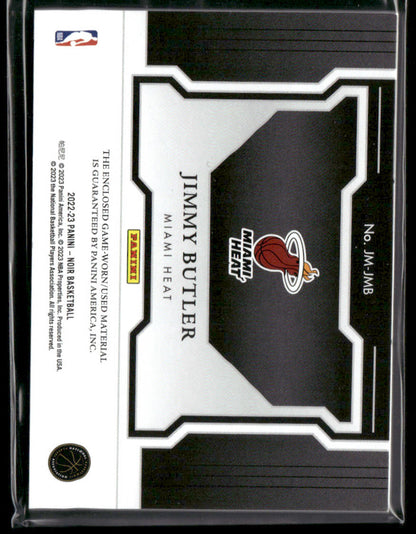 2022-23 Panini Noir Jimmy Butler #JMB Jumbo Material Game Used Jersey Relic /99