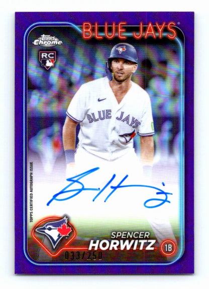 2024 Topps Chrome Spencer Horwitz #RA-SH /250 Rookie Autographed