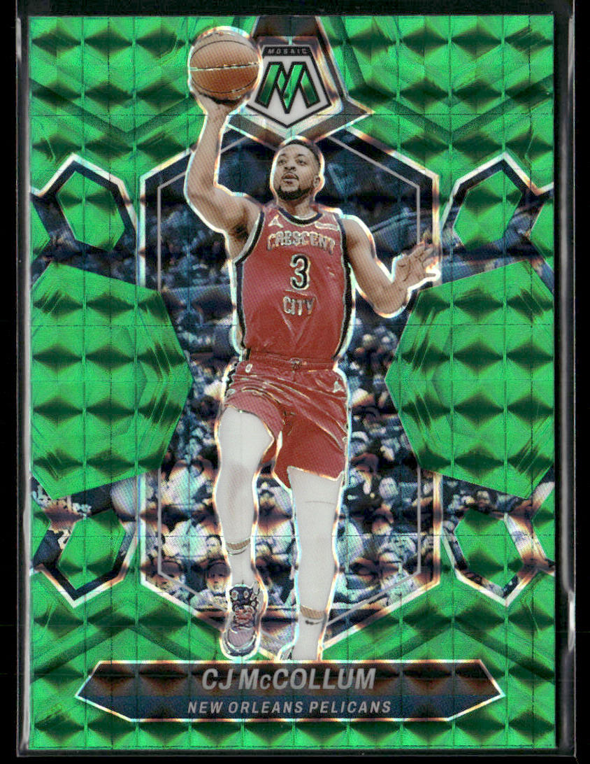 2023-24 Panini Mosaic CJ McCollum #153 Green Prizm