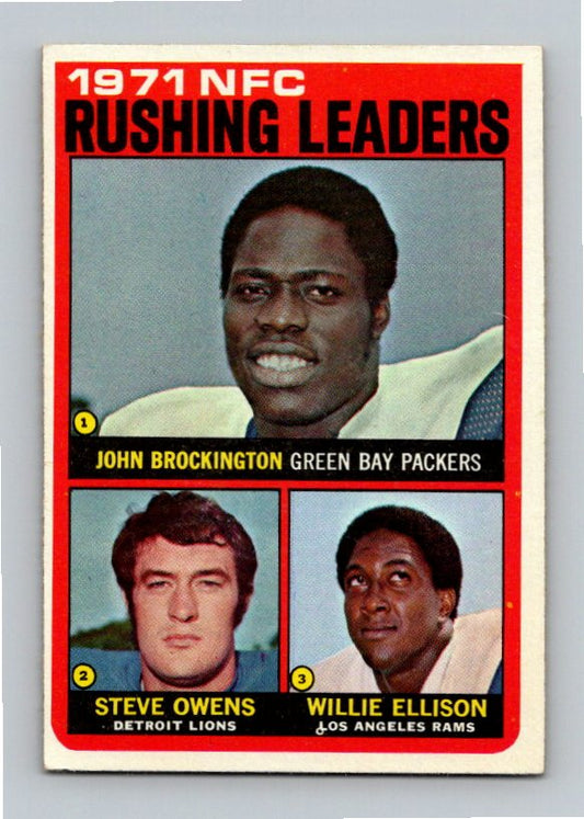 1972 Topps Steve Owens John Brockington Willie Ellison #2