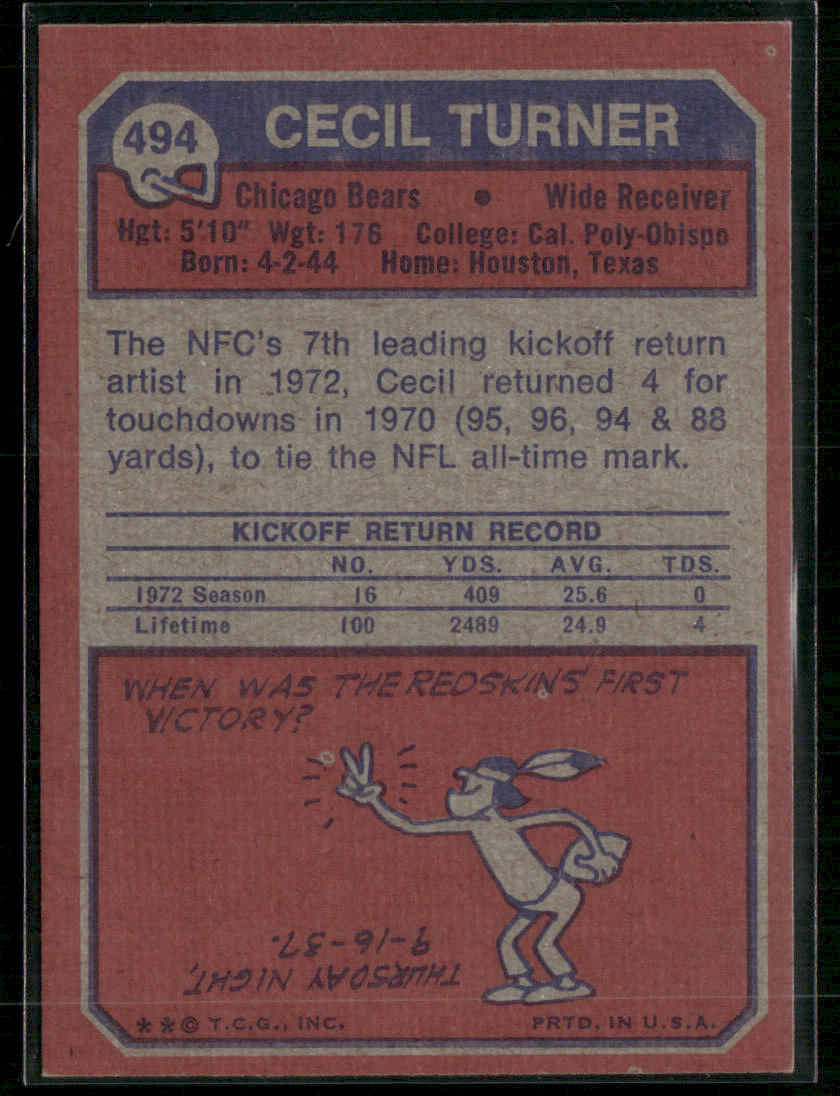 1973 Topps Cecil Turner #494