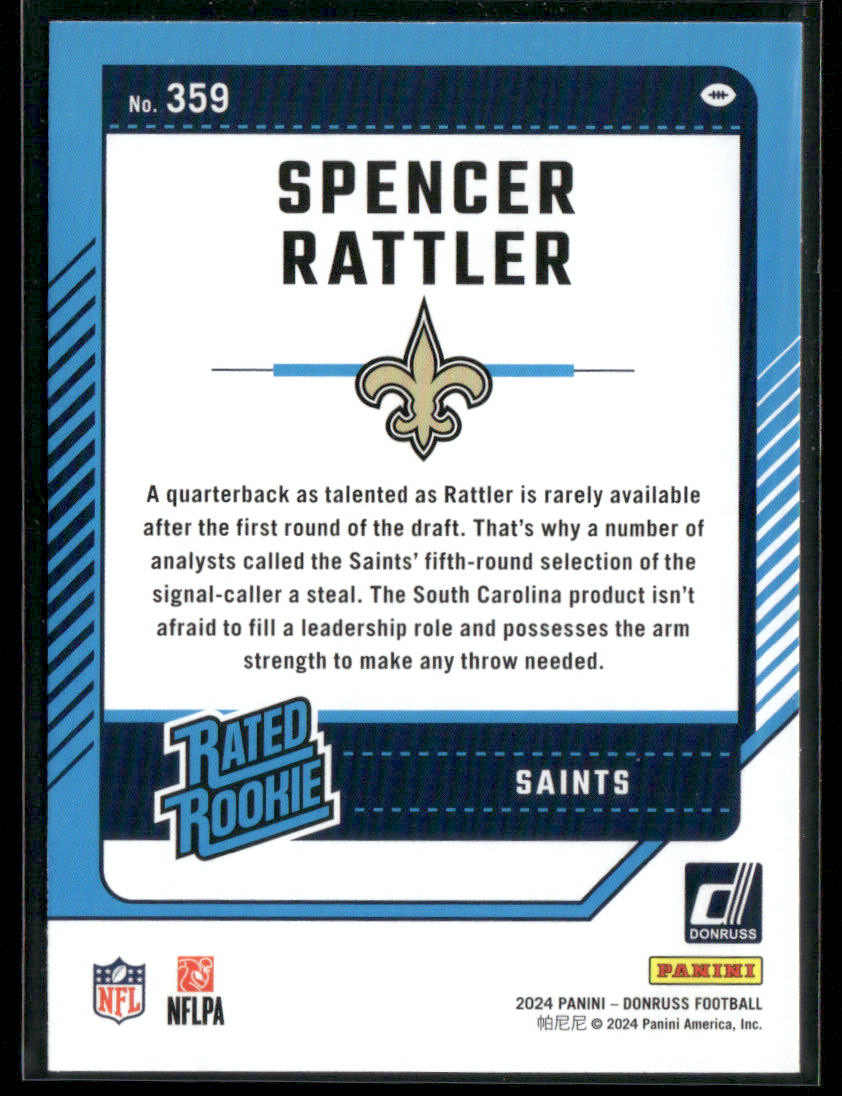 2024 Panini Donruss Spencer Rattler #359