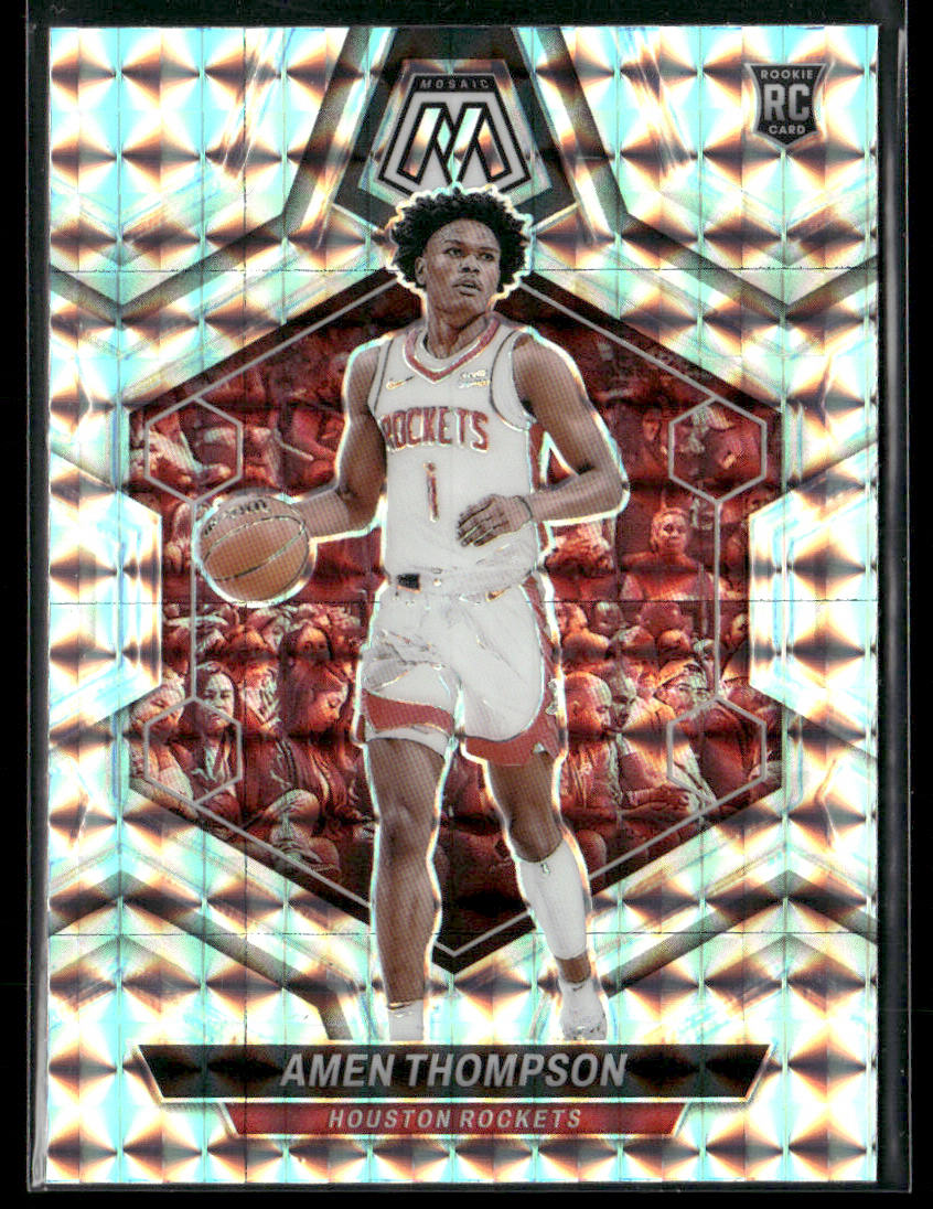 2023-24 Panini Mosaic Amen Thompson #230 Reactive Silver Prizm Rookie