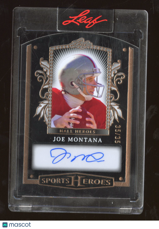 2025 Leaf Sports Heroes Joe Montana #SH-JM1 Acetate Hall Heroes Auto 35/35