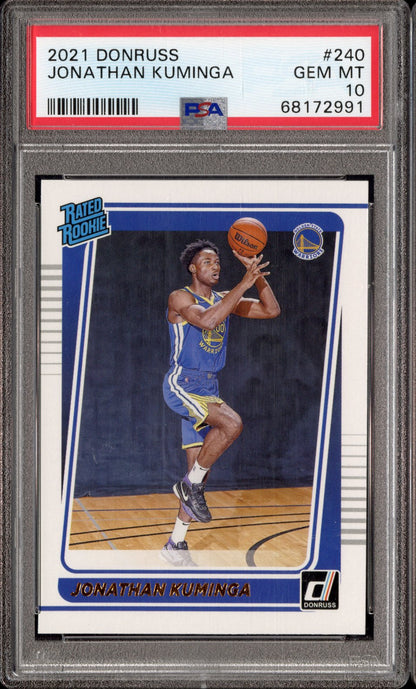 2021 Panini Donruss Jonathan Kuminga #240 PSA 10