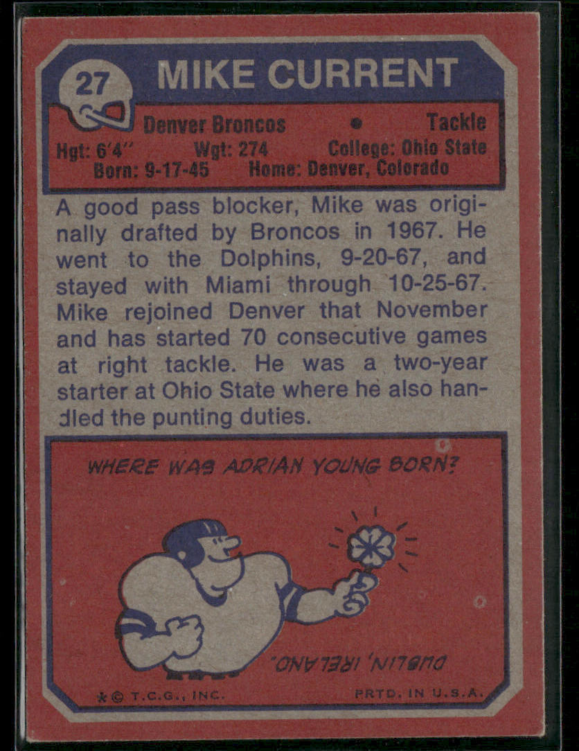 1973 Topps Mike Current #27