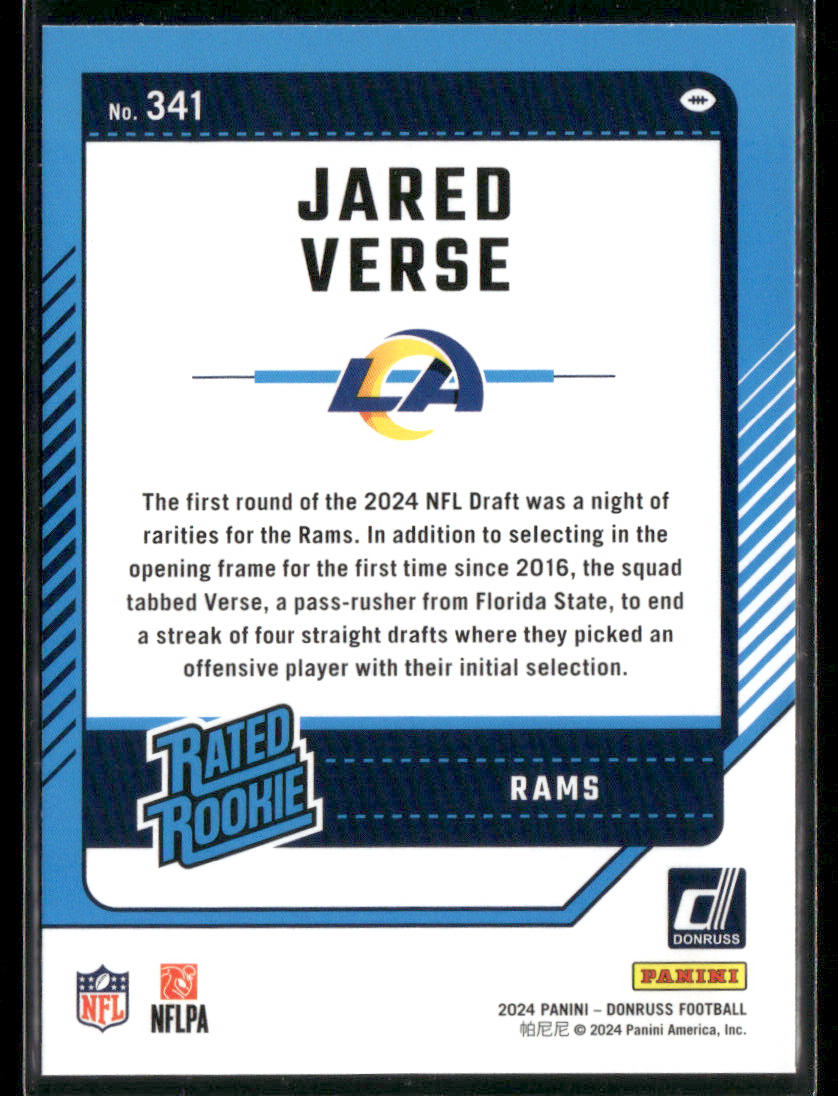 2024 Donruss Jared Verse #341 Rated Rookie