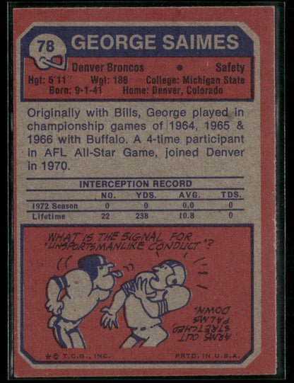 1973 Topps George Saimes #78