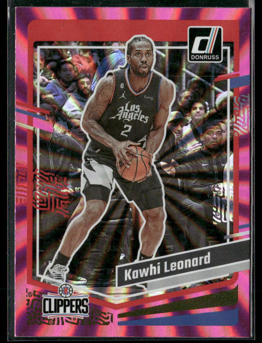 2023-24 Panini Donruss Basketball Kawhi Leonard #29 Pink Laser /50