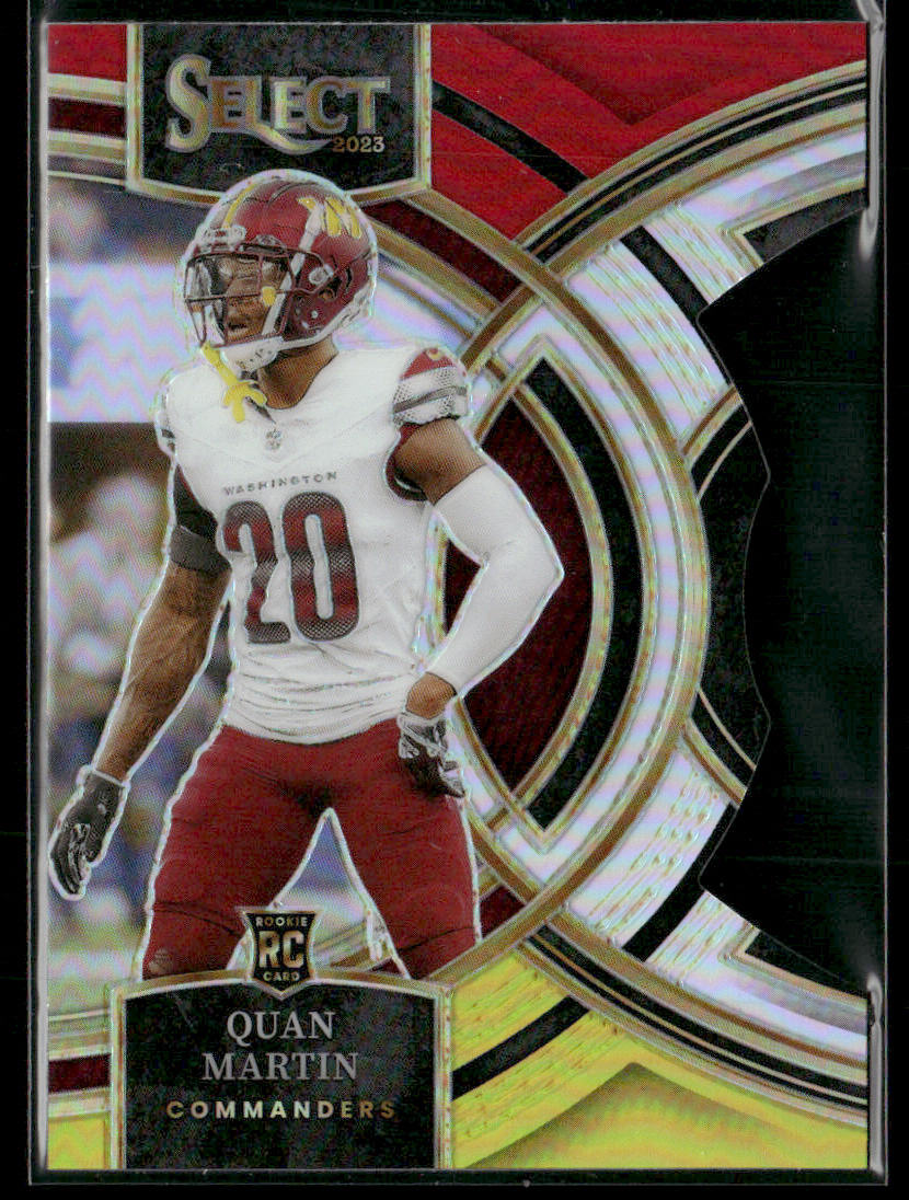 2023 Panini Select Quan Martin #137 Premier Red & Yellow Die-Cut Rookie