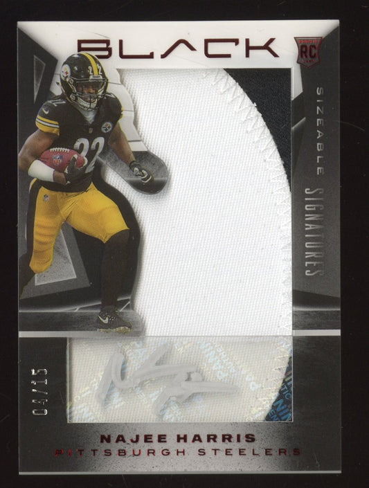 2021 Panini Black Najee Harris #SRJ-NH Rookie Patch Autograph /15 RC