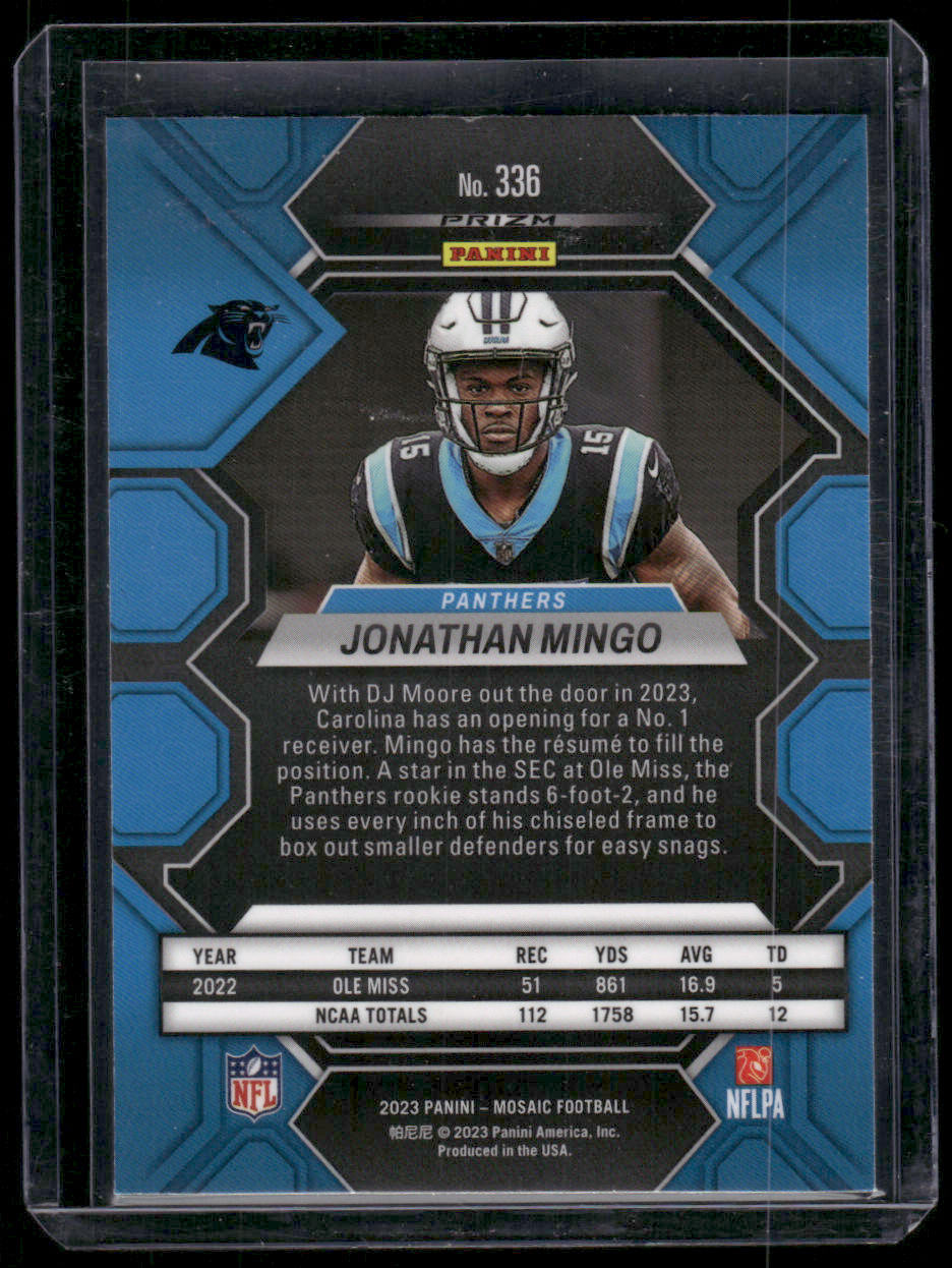 2023 Panini Mosaic Jonathan Mingo #336 Green