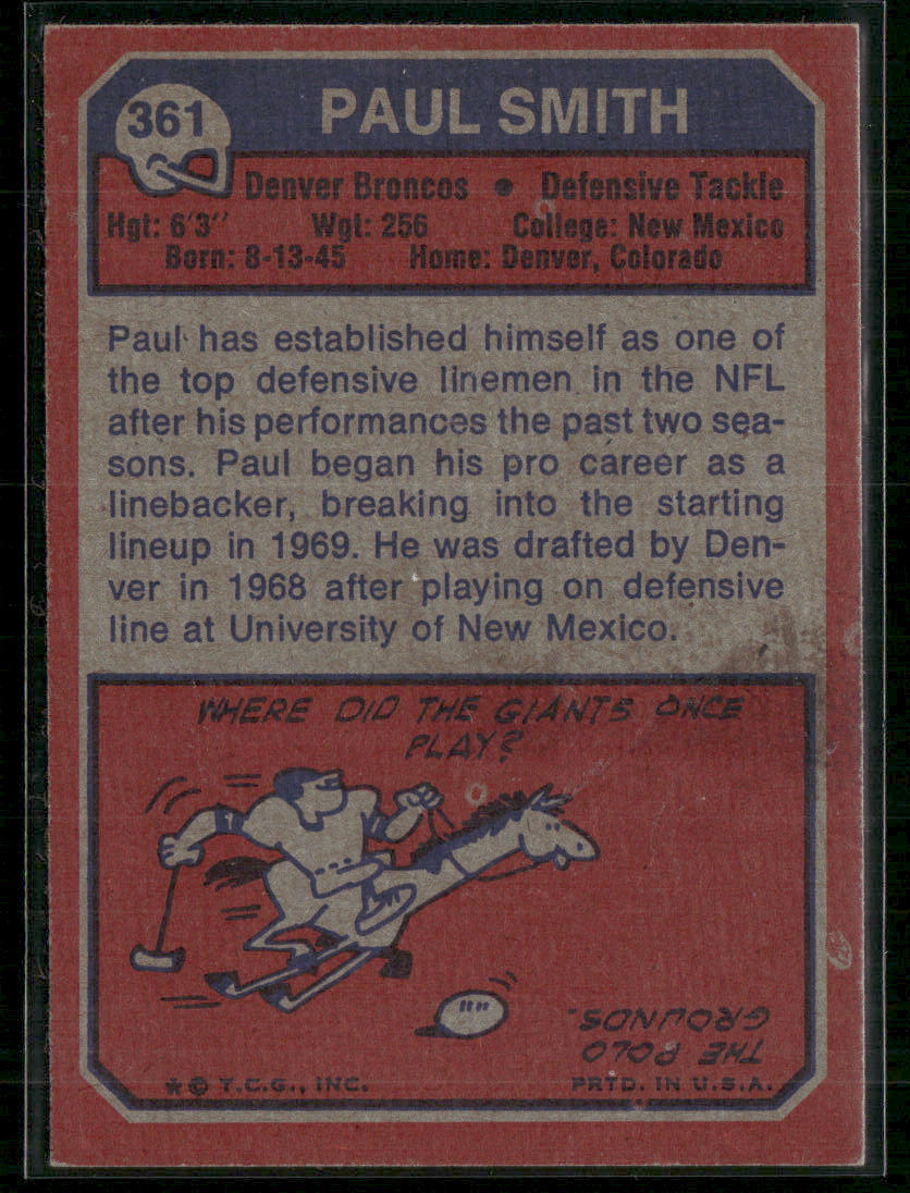 1973 Topps Paul Smith #361