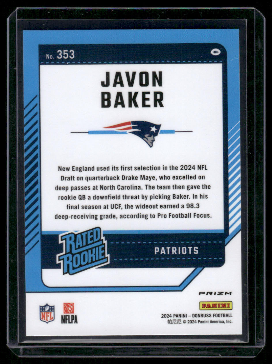 2024 Donruss Javon Baker #353 Red Pandora Rated Rookie