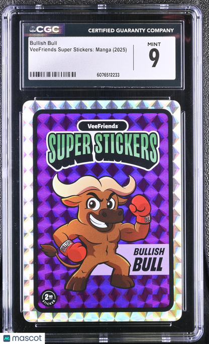 2025 Veefriends Super Stickers: Manga Bullish Bull CGC 9