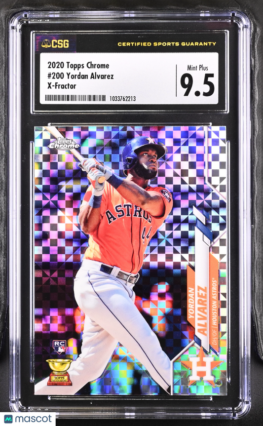 2020 Topps Chrome Yordan Alvarez #200 X-Fractor CGC 9.5