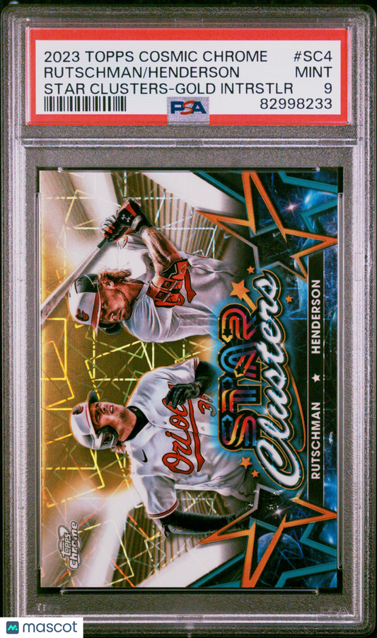 2023 Topps Cosmic Chrome Rutschman/Henderson #SC-4 Gold Interstellar PSA 9