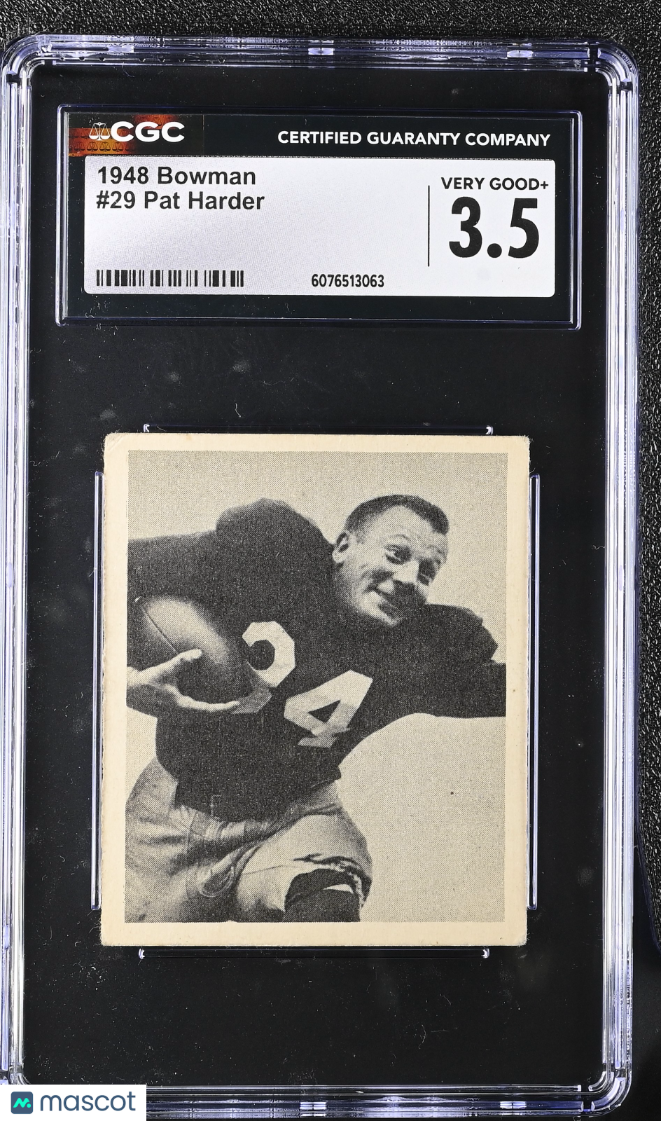 1948 Bowman Football Pat Harder #29 CGC 3.5