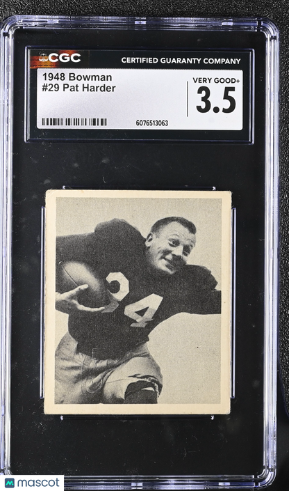 1948 Bowman Football Pat Harder #29 CGC 3.5