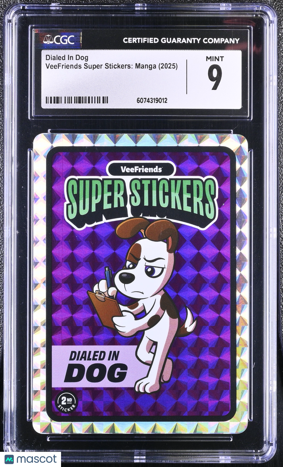 2025 VeeFriends Super Stickers Manga Series Dialed In Dog CGC 9
