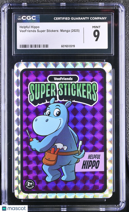 2025 Veefriends Super Stickers: Manga Helpful Hippo CGC 9