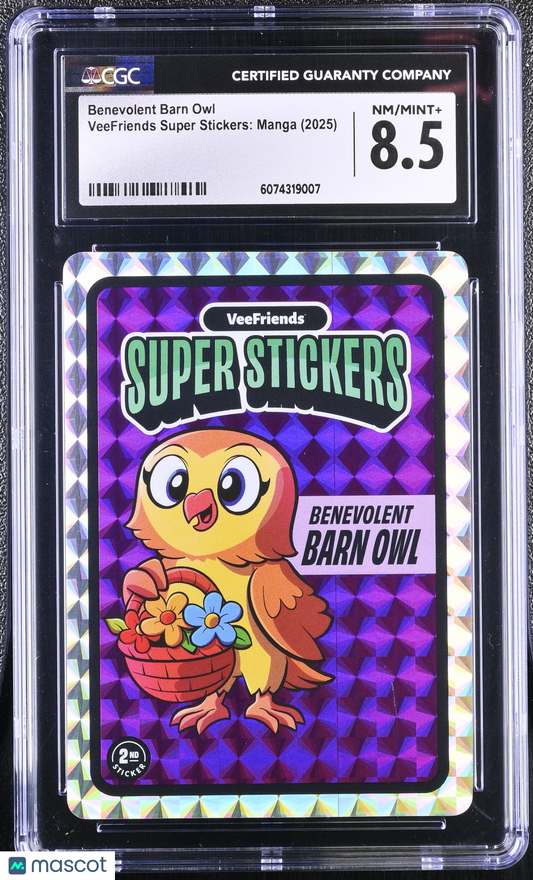 2025 VeeFriends Super Stickers Manga Series Benevolent Barn Owl CGC 8.5