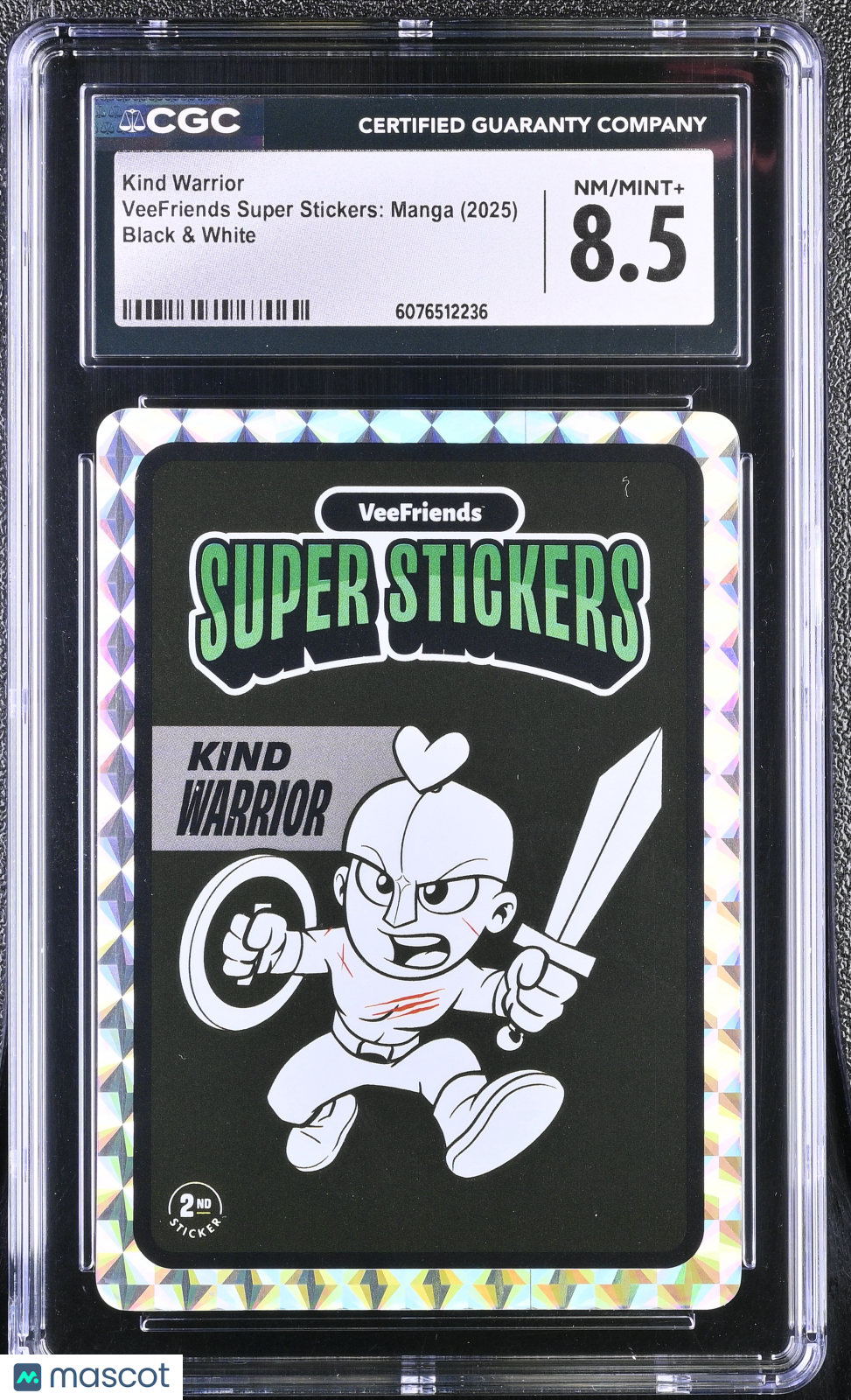 2025 Veefriends Super Stickers: Manga Kind Warrior Black & White CGC 8.5