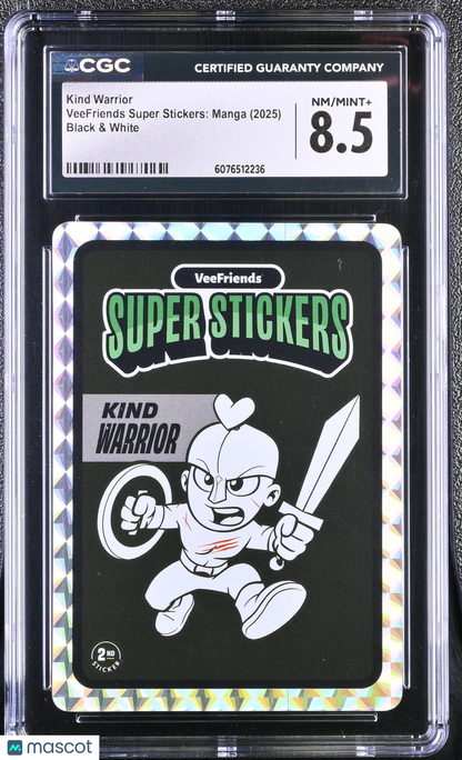 2025 Veefriends Super Stickers: Manga Kind Warrior Black & White CGC 8.5